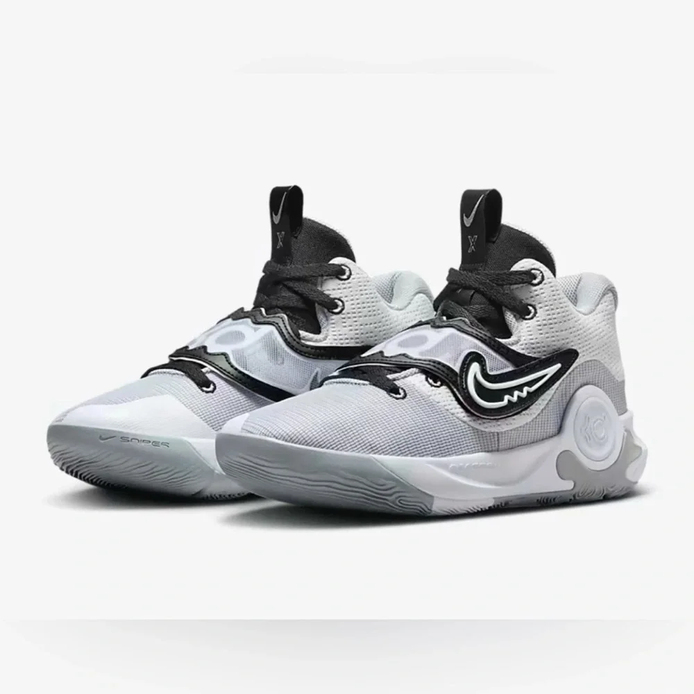 NEW Nike KD Trey 5 X Basketball Shoe Wolf Grey White DD9538-102 Men's 10-11.5